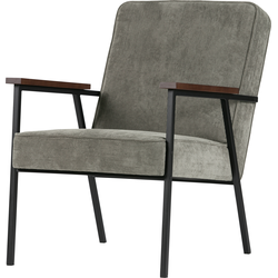 WOOOD Sally Fauteuil - Ribstof - Vergrijsd Groen - 87x65x82