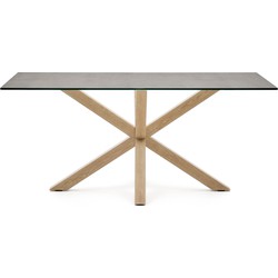 Kave Home - New Argo tafel 160x90,  high tech porselein Iron Moss