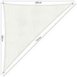 Shadow Comfort 90 graden driehoek 5x5x7,1m Mineral White