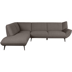 LABEL51 Hoekbank Pesaro - Bruin - Boucle - Links
