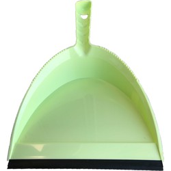 Brumag Vuilblik - met lip - kunststof - 25 x 20 cm - groen - stofblik - Stoffer en blik