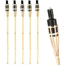 Bamboe tuinfakkel - 10x - 90 cm - Tuin deco/verlichting - Oliefakkels - Fakkels