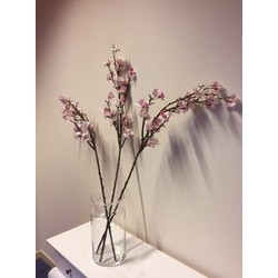 Appelbloesem decoratie takken 104 cm met vaas - Kunstbloemen