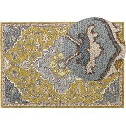 MUCUR  - Vloerkleed - Mosterdgeel - 160 x 230 cm - Wol