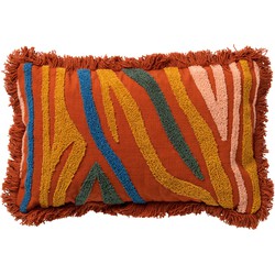 Dutch Decor MISSOURI - Sierkussen met patroon 30x50 cm Potters Clay - oranje - Dutch Decor