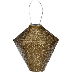 Solar lampion diamant sashiko 28 cm goud - Lumiz