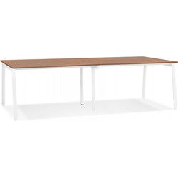 Dubbel bankbureau AMADEUS 280x140x745 cm Bruin