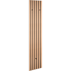MIRRORS AND MORE MISOU Kapstok - Wandpanelen - Wandkapstok - Akoestische panelen - Wanddecoratie - Lattenwand - Garderobe met 3 haken - Eiken Bruin - MDF - Vilt - 160x25cm - GRACE
