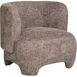 Fauteuil Beige Stof - Zithoogte 45cm - 79x77x72cm - Nazare