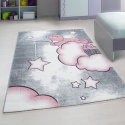 KIDS KINDERKAMER BEER ROZE VLOERKLEED