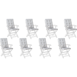 MAUI PREMIUM - Tuinkussen set 8 stuks - Grijs - Polyester