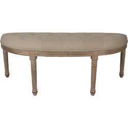 Clayre & Eef Bankje Bruin Beige Hout