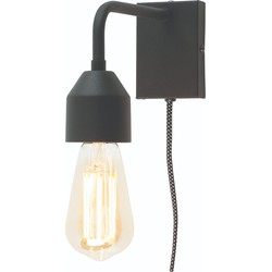 Wandlamp Madrid - Zwart - 20x7x15cm