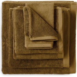 Heckett & Lane 3 stuks Premium Gastendoek 30 x 50 cm Cognac Brown