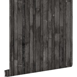 ESTAhome behang sloophout zwart - 53 cm x 10,05 m - 138815