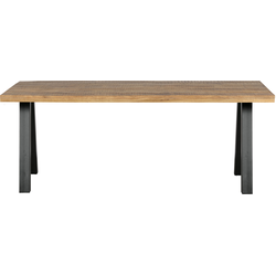 WOOOD Eettafel met Utrecht Poot Tablo - Hout - Naturel - 75x180x90