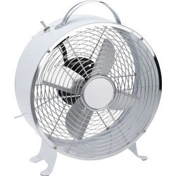 Robuuste witte tafel ventilator 26 cm - Ventilatoren
