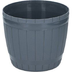 Bloempot Grijs diameter 19 cm (set van 2)