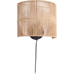 Kave Home - Wandlamp Canar van jute met natuurlijke afwerking