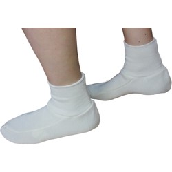 Pantoffels warmte maat S/M dames ivoorwol