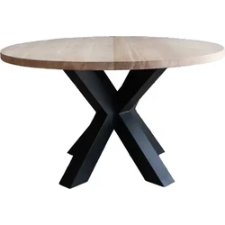 Eetkamertafel Rond Eiken met Sterpoot – 130 cm