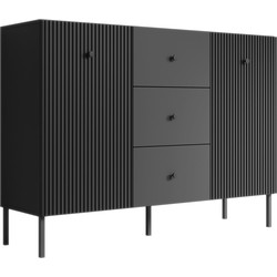 Meubella - Dressoir Vermont - Antraciet - 135 cm