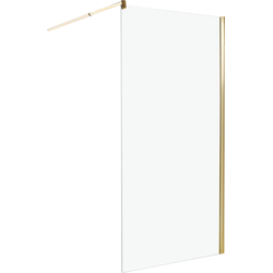 AHAUS - Douchescherm - Goud - 100 x 190 cm - Veiligheidsglas