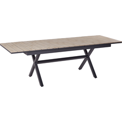 Beliani FANES - Verlengbare tafel-Lichte houtkleur-Aluminium