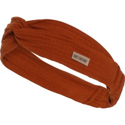 Knit Factory Puck Dames Haarhand - Hoofdband - Terra - One Size - 100% Biologisch katoen