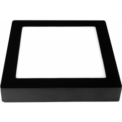 FLUKE LED plafonnier vierkant zwart 18W 3000K 23,5cm