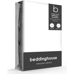 Beddinghouse Splittopper Hoeslaken Jersey-Lycra White-140 x 200/220 cm