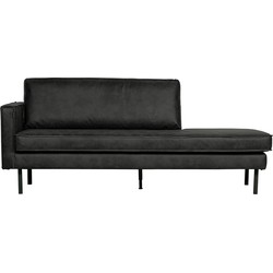 BePureHome Rodeo Daybed Links - Eco-leder - Zwart - 85x203x86