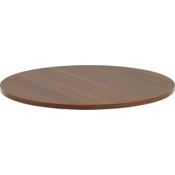 Kave Home - Tiaret rond tafelblad in melamine met walnoot afwerking, Ø 70 cm