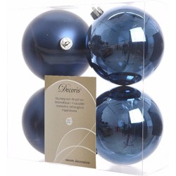 8-delige kerstballen set blauw - Kerstbal