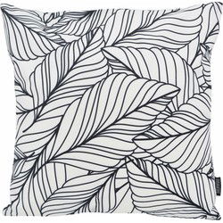 Sierkussen Black & White Leaves | 45 x 45 cm | Katoen/Polyester