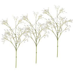 Emerald Kunstbloem Gipskruid - Set van 8x stuks - 68 cm - wit - tak Gypsophila - Kunstbloemen