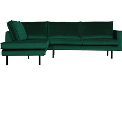 BePureHome Rodeo Hoekbank Links - Velvet - Green Forest - 85x266x213