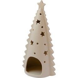 Home Delight Waxinelicht kerst beige 17cm - Default Title