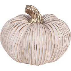 Clayre & Eef Decoratie Pompoen Ø 16x13 cm Goudkleurig Keramiek