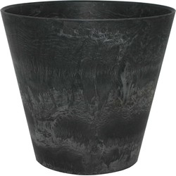 Ter Steege Bloempot - zwart - natuursteen look - D32 x H29 cm - Plantenpotten
