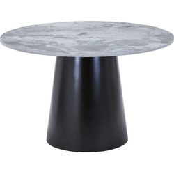 Eettafel Grijs/Zwart - Rond - 120x120x75cm - Brito