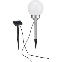 Set van 2x Solar LED tuin verlichting ballamp op steker 49 cm - Buitenverlichting