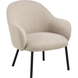 Fauteuil Beige - Zithoogte 43cm - 70x75x75cm - Rollo