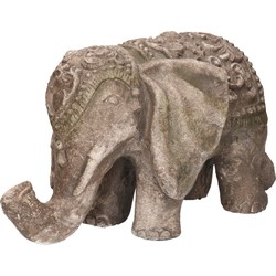 Woondecoratie beeld bruine olifant 45 cm - Beeldjes