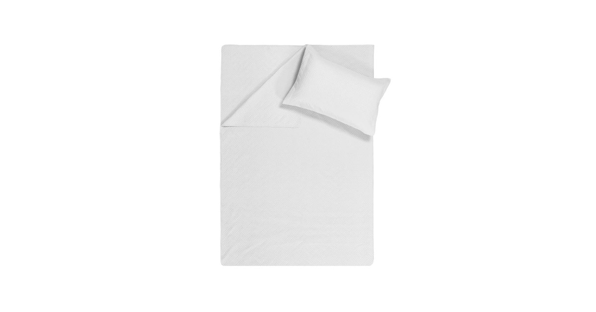 Sleeptime Wave Bedsprei - white 260x250cm