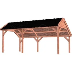Trendhout douglas kapschuur De Deel, 630 x 340 cm