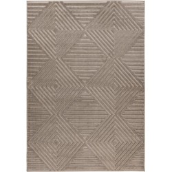 Viva Indoor & Outdoor - Laagpolig Japandi Buitenkleed - Effen - Vloerkleed Grijs- 80x150 CM