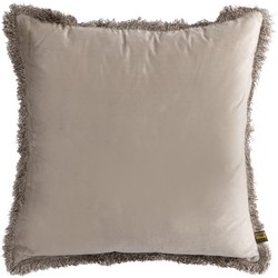 PTMD Nous Sierkussen - 60x3x60 cm - Fluweel - Beige