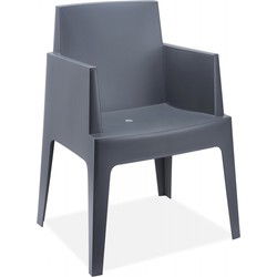 PLEMO design stoel 66x55x80 cm Grijs