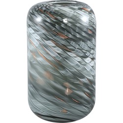 PTMD Kelsh Grey glass vase mixed up color waves round L
